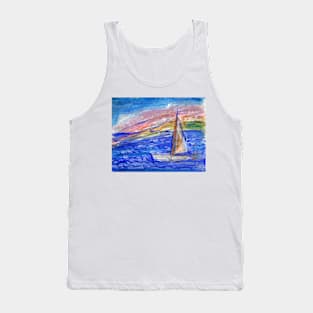 Boat and Rainbow Tank Top